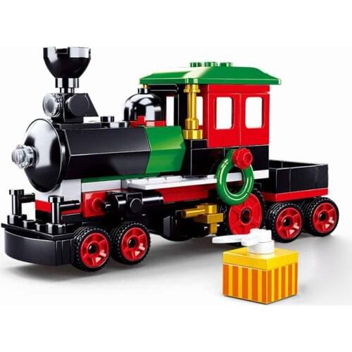 Train with Gifts Detachable Carriage Presents For Friends Prince Luxurious Toys For Children 156PCS Compatible Building Blocks