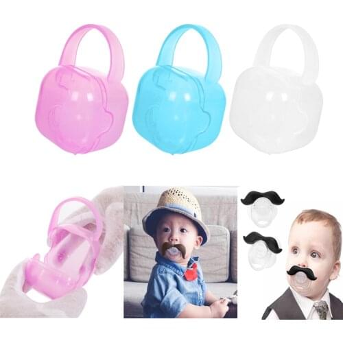 Portable Baby Pacifier Fingertip Toothbrush Container Holder Storage Box Store 1-2 Pacifier Easily Easy to Open and Store Safety