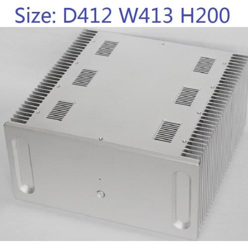 Luxury Heat Sink DIY Hi-end Power Amplifier Rear Class A Tube Amplifier Housing DAC Headphone AMP Enclosure W413 H200 D412