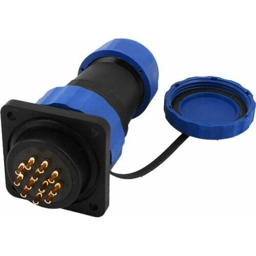 SD28 28mm Square Flange Waterproof Aviation Connector Socket IP68