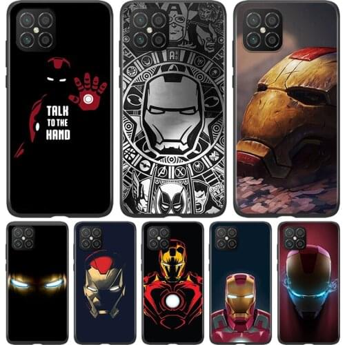 Silicone Cover Marvel Iron Man Mech For Huawei Nova 8 7i 6 5T 5i 5Z 4E 3i 3e 2i SE PRO Lite 4G 5G Black Phone Case