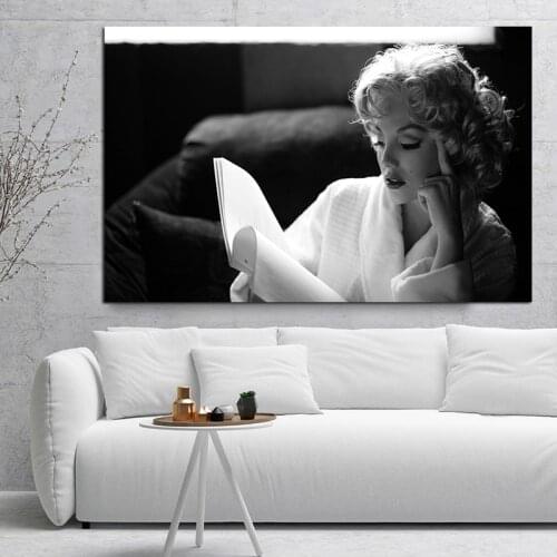 Modern Sexy women Read A Book Canvas Painting Posters and Prints Wall Art Picture for Living Room Home Decoration Cuadros