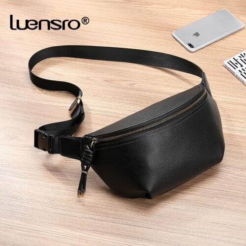 100% Genuine Leather Unisex Crossbody Bag Waterproof Famous Mens Chest Bags Women Shoulder Bag Simple Designe Sling Bag Travel