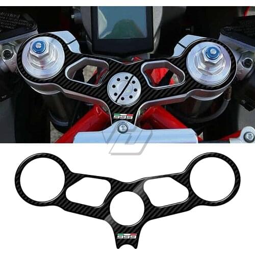 3D Carbon-look Upper Triple Yoke Protector Tank Pad Case for Ducati 999 Models
