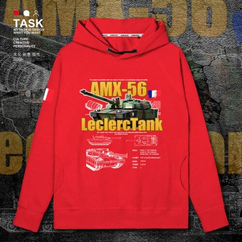 French Army Leclerc tank AMX56 WWII military fan mens hoodies winter mens sweatshirt sporting top new sports autumn clothes