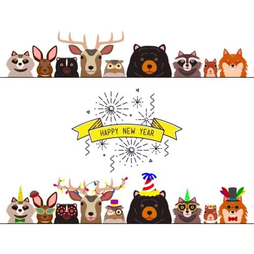 ZhuoAng Happy New Year / Animals Clear Stamps For DIY Scrapbooking/Card Making/Album Decorative Silicone Stamp Crafts