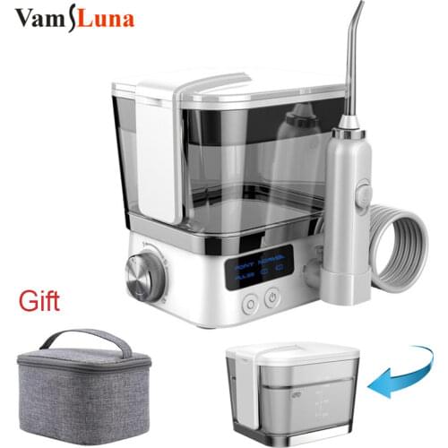 New Water Flosser Rechargeable Oral Irrigator 2 Jet Tips 600ml Dental Water Flosser With 10-degree For Teeth Cleaning