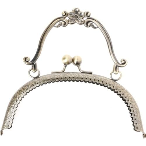 1pc Metal Frame Kiss Clasp Lock Handle Arch For DIY Purse Bag DIY Craft 16.5cm