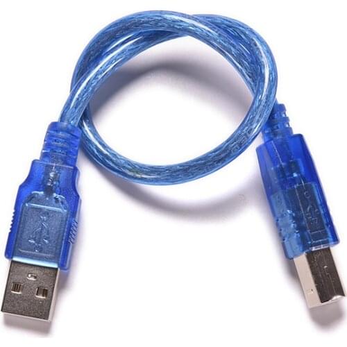 1Pcs Blue 30CM 5Ft USB 2.0 USB Print Cable A Male To B Male Printer Cord Wire Cable