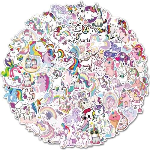 10/50/100PCS Cartoon Animal Unicorn Waterproof Cute Graffiti Sticker DIY Luggage Notebook Guitar Decoration Sticker Wholesale