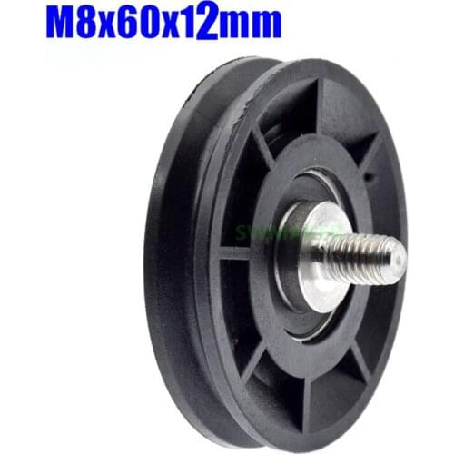 10pcs M8*60*12mm 10*60*12mm 6200 bearing pulley, wire rope over line lifting wheel, V groove wheel nylon wheel, elevator parts