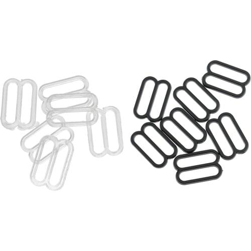 100pcs Plastic Lingerie Bra Strap Sliders Adjuster Hook for Corset Garter Bikini