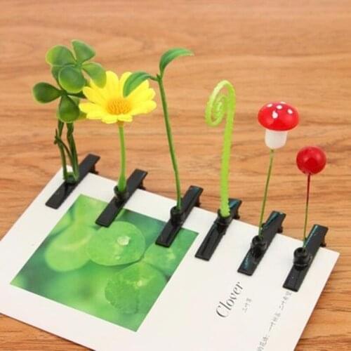 Hot 2 Pcs New Cute Grass Hair Clip Barretttes Girls Accessories Flower Mushroom Bean Hair clips Women Children Plants Hairpins