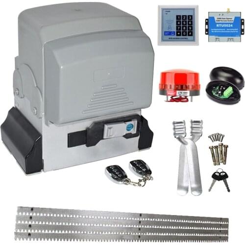 2500kg Automatic Electric Sliding Gate Opener Gear Motor Driver with 6m Steel Racks Villa Remote Control Sliding Door Closer Set