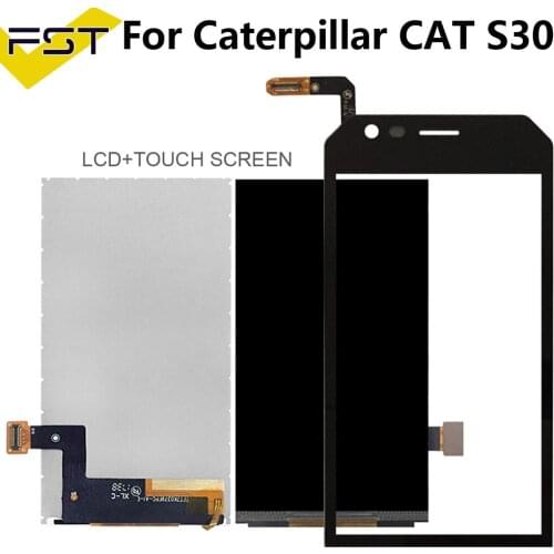 4.5'' Black For Caterpillar CAT S30 LCD Display+Touch Screen Digitizer For Cat S30 Screen Lcd Mobile Phone Accessories