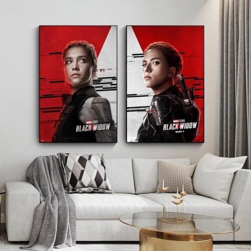 Anime Poster Print Avengers Marvel Superhero Canvas Painting Black Widow Movie Nordic Wall Art for Kids Home Decoration Pictures