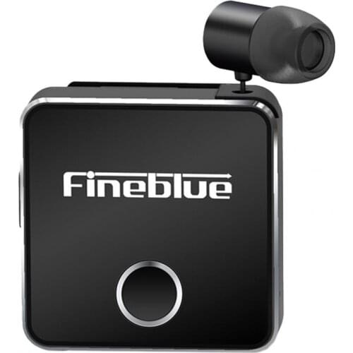 1Pc Fineblue F1 Pro Bluetooth Earphone Ergonomic Vibration Reminder Retractable Wireless Clip Design Headset for Music Sports
