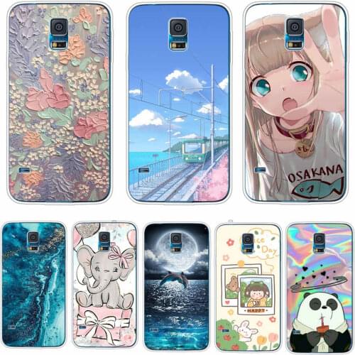 For Samsung S5 S 5 i9600 Case TPU Back Cover Phone Case For Samsung Galaxy S5 Case Soft Silicone Case For Samsung S5 Coque cat