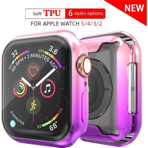 TPU Soft Watch Cover case For Apple Watch 6 se 5 4 band case 44mm 40mm Slim TPU case Protector for iWatch 5 4 44mm protective