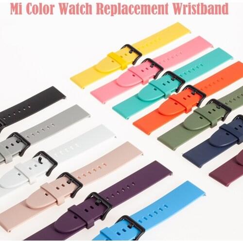 Watch Bracelet for Xiaomi Mi Watch Color Silicone Band Replacement Wristband for Samsung/Amazfit/Huawei 22 mm Universal Strap
