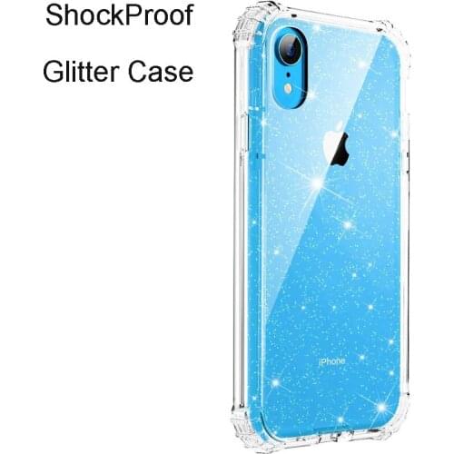 Esobest shock proof cover for iPhone x xs max xr Glitter case for iphone 11 6 6s 7 8 plus diamond sparkling phone case