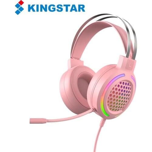 KINGSTAR Gaming Headset With Microphone RGB Light 7.1usb Over-ear Stereo Gaming Headphone For Computer Laptop Earphone