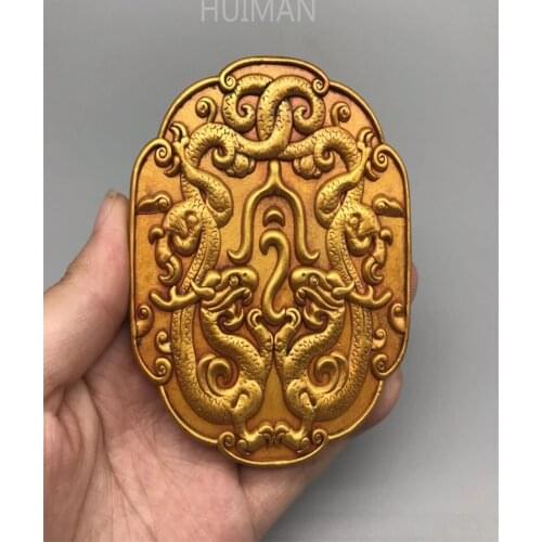 Collection China Brass Antique Imitation Command The Bronze Medal Sculpture Metal Crafts Home Decoration#16