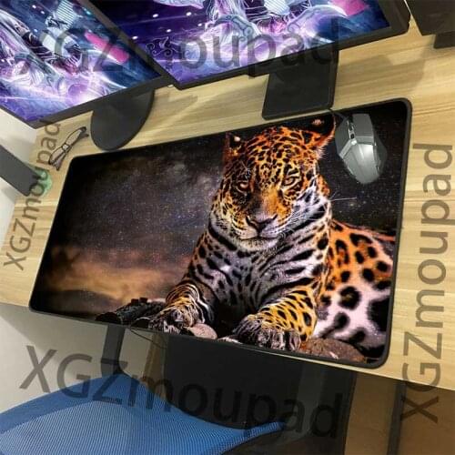 XGZ Animal Tiger Custom Large Mouse Pad Black Lock Edge Starry Sky Universe Office Computer Desk Mat Speed Rubber Non-slip Xxl