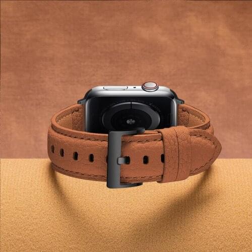 Leather Strap for Apple Watch Band Series 6 SE 5 4 3 2/44mm 42mm 40mm 38mm Bracelet for iWatch wristBand belt accessories