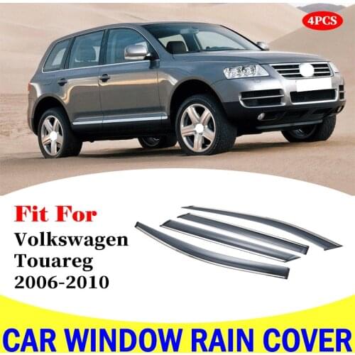 For Volkswagen VW Touareg 2006-2010 window visor car rain shield deflectors awning trim cover exterior car-styling accessories