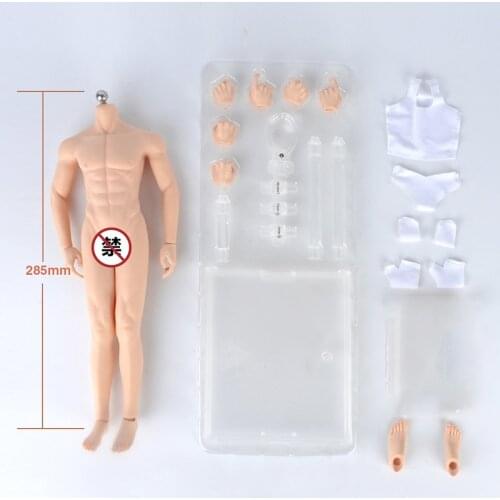 JIAOU DOLL 1/6 Scale Tan Skin Europe Boy Male Man Muscle Seamless Body (Change Foot) Doll 12" Action Figures Toys