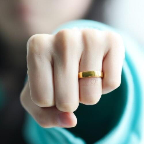 Mens Womens Ring Stainless Steel Round Inner With Love Rings Romantic Couples Best Confession Jewelry The Best Gifts For Girls