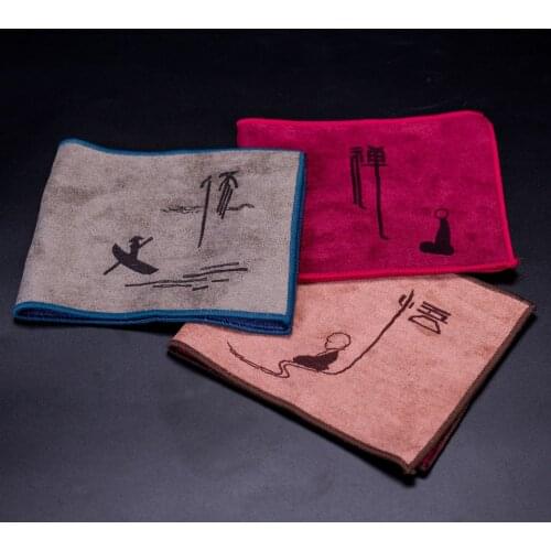 New Cotton and Linen Tea Cloth Absorbent Zen Chinese Style Tea Art Tea Cloth Tea Mat Kung Fu Tea Tray Tools Tea Towel Tea Napkin