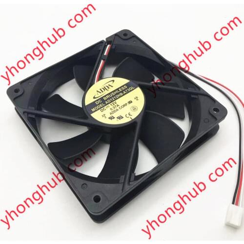 ADDA AD1212HB-A73GL Server Cooling Fan DC 12V 0.37A 120x120x25mm 3-wire