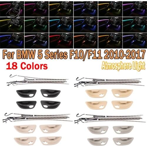 PMFC 18 Colors Atmosphere Light LED Interior Decorative Ambient Door Light Stripes Lamp For BMW 5 Series F10/F11/F18 2010-2017
