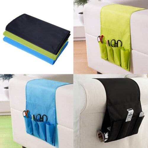 Sofa Arm Hanging Storage Bag For TV Remote Control Holder Organizer 4 Pockets for Cell Phones Magazine Storage Pouch