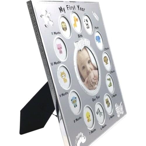 Practical Kids Photo Frame My First Year Baby Gift Kids Birthday Gift Home Family Decoration Ornaments 12 Months Picture Frame