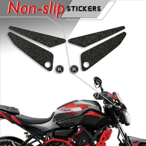 Motorcycle fuel tank pad tank grip protection Non-slip stickers knee grip side applique for YAMAHA 15-17 FZ-07 15-17 MT-07