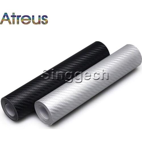 Atreus 30X127cm 3D Carbon Fiber Vinyl Car Sticker For Kia Rio K2 Buick Citroen C4 C5 C3 xsara picasso berlingo Ssangyong kyron