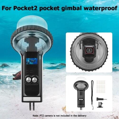 60m Waterproof Diving Case Protect Housing Shell Protective Cover Lens Housing Skin for DJI Pocket 2 Gimbal Camera