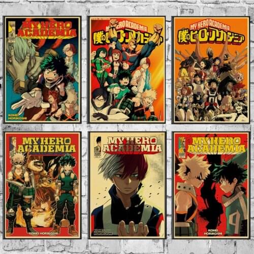 Japanese Anime My Hero Academia Canvas Painting Wall Art Nordic Posters and Prints Wall Pictures for Living Room Decoration