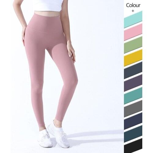 Leggings Women Yoga Pants Sports Sanding Nude Nine-point European and Buttocks Tight-fitting Peach Fitness sexy Pants Women