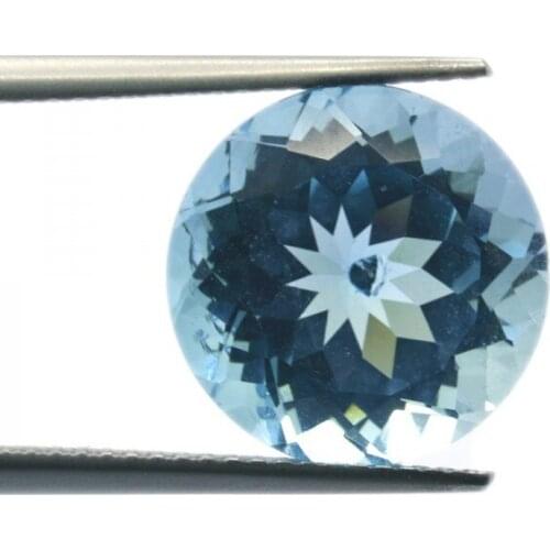 10,00 ct. Blue Topaz Round Cut