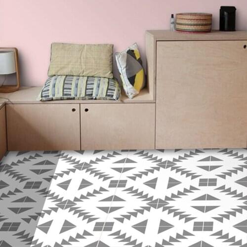 10pcs DIY Black Grey Decor Floor Tile Stickers Wall Sticker Removable Waterpoof Floor Sticker Wall Art Livingroom 10/15/20/30cm