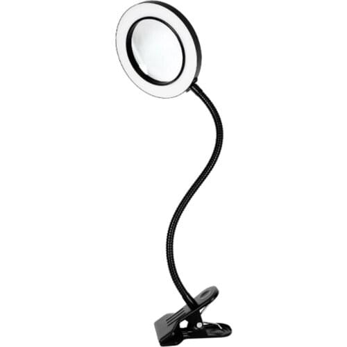 10X Foldable 6.30" Table Cantilever Soldering Magnifier Desktop Repair Reading Soldering Beauty LED Magnifying Glass M89B