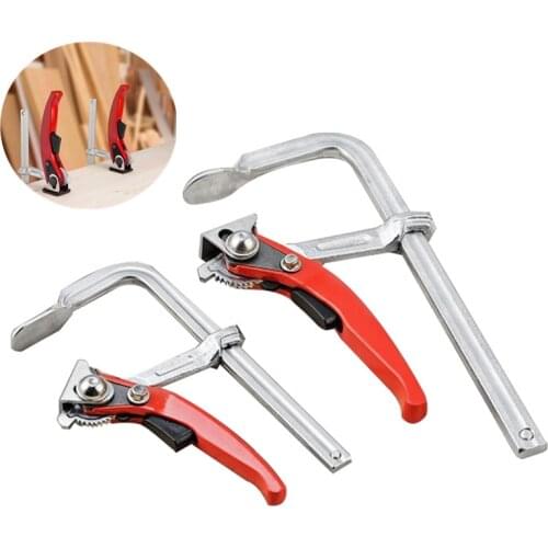 160*80mm Fast Guide Rail Clamp Carpenter F Clamp Heavy Duty Adjustable Fast Clamping Guide Rail System Woodworking DIY Hand Tool