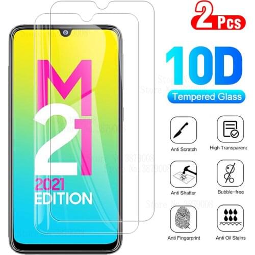 2Pcs Protective Glass For Samsung Galaxy M21 2021 Tempered Glass Protective Screen Protector Phone Film For Samsung M21 SM-M215G