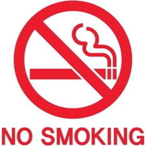 5 pcs a lot No smoking store warning sign wall sticker