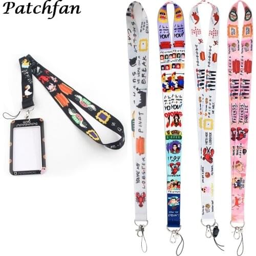 AD113 Patchfan Friend Tv Show Keychain Neck Strap for Keys ID Card Mobile Phone Lanyards Cartoon Credit Card Protective Cover