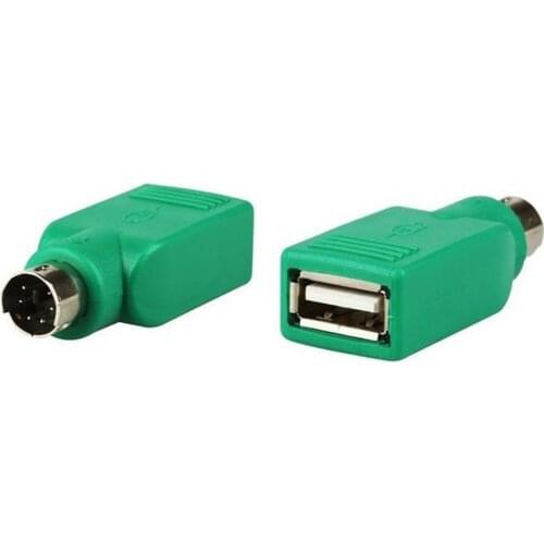 2Pcs USB Female to Male Adapter Converter for PS2 Computer Keyboard Mouse desktop laptop Accessories
